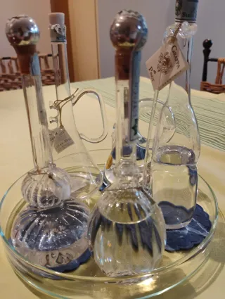 Set 5 bottigliette vetro soffiato Mazzetti Altavil