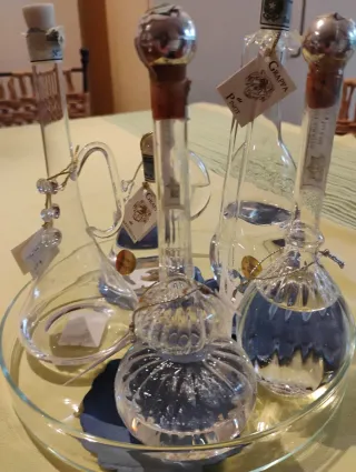 Set 5 bottigliette vetro soffiato Mazzetti Altavil