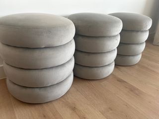 Taburetes puff terciopelo “Alto” de Westwing