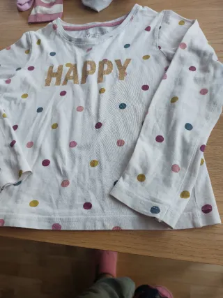 Lote 8 camisetas manga larga niñas