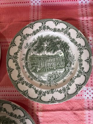 2 Platos Staffordshire Verdes