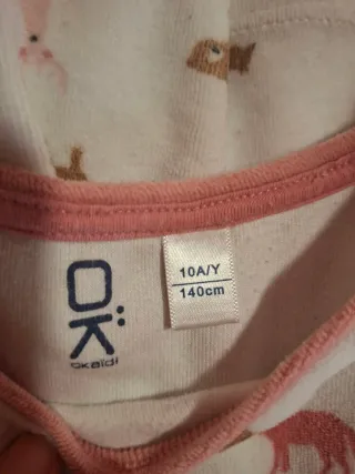 Pijama invierno talla 10 años