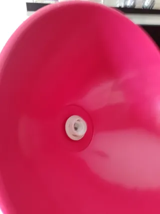 Lámpara colgante metálica roja