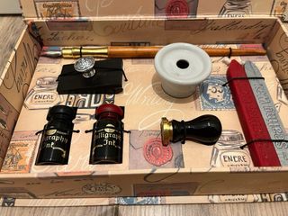 Set escritura antigua plumas y tinta