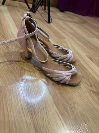 Zapatos de salsa rosa palo baile salon salsa