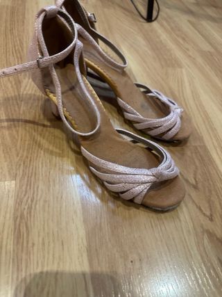 Zapatos de salsa rosa palo baile salon salsa