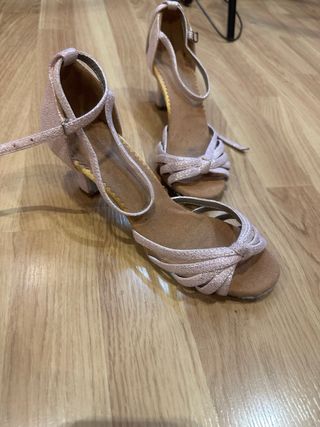 Zapatos de salsa rosa palo baile salon salsa