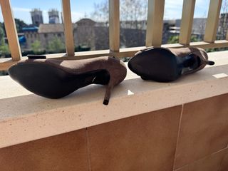 Zapatos Guess Ante Marrón Tacón Fino SIN USAR T.36