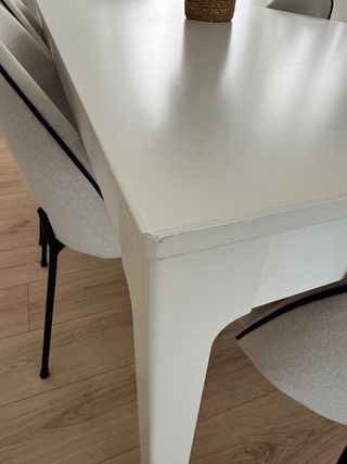 Mesa extensible madera blanca