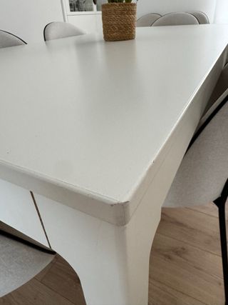 Mesa extensible madera blanca