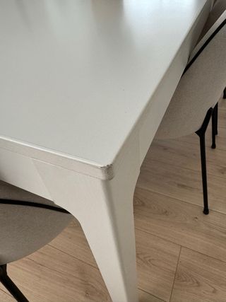 Mesa extensible madera blanca