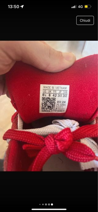 Adidas Campus Rosse Tg 42