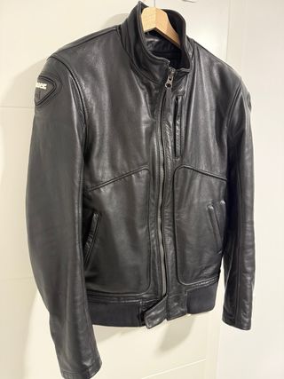 Chaqueta Blauer H.T Thor piel negra biker moto ht
