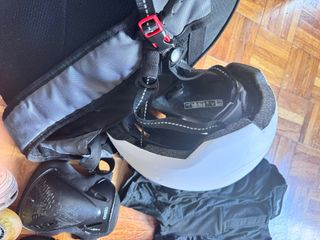 Casco y mochila para patines