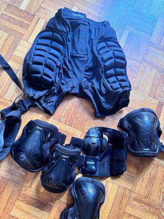 Casco y mochila para patines