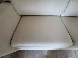 Sofá de piel 3 plazas color beige