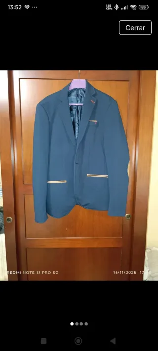 Americana azul hombre