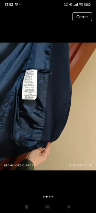 Americana azul hombre