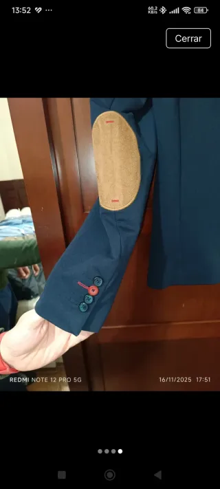 Americana azul hombre