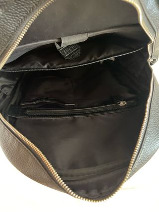Mochila Zara Negra Piel