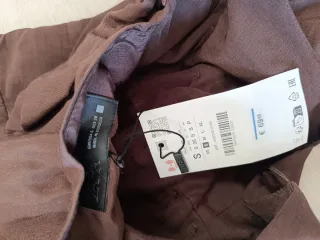 Mono asimétrico volantes marrón zara talla S