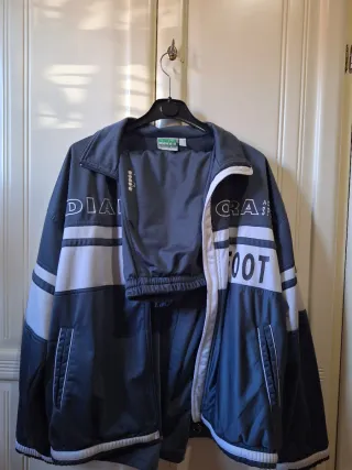 Tuta Vintage Diadora "Active Sport" – Grigio/Bianc