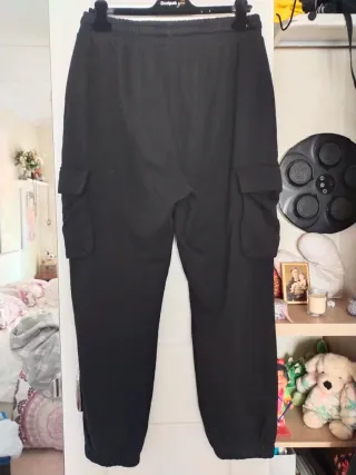 Pantalón Cargo Zara Mujer Negro