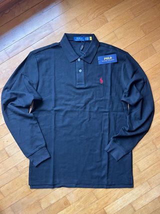 Polo Ralph Lauren Manga Larga Negro Talla M