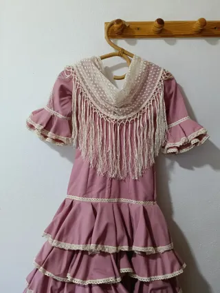 Vestido Flamenca Niña con Mantoncillo