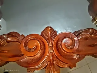 Espejo Francés Antiguo Madera Tallado