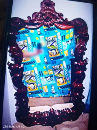 Espejo Francés Antiguo Madera Tallado