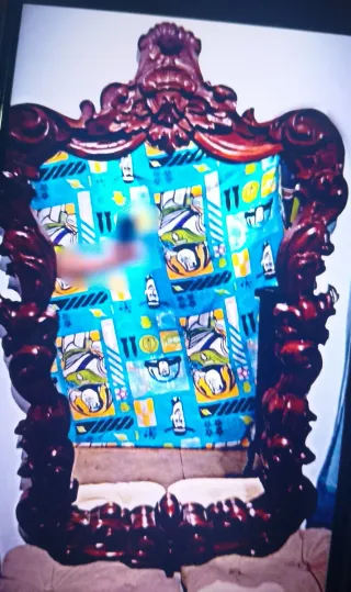 Espejo Francés Antiguo Madera Tallado