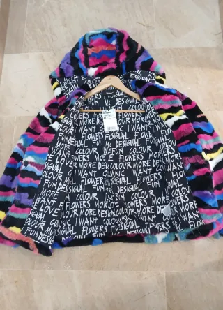 Abrigo Desigual pelo multicolor