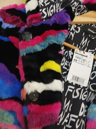 Abrigo Desigual pelo multicolor