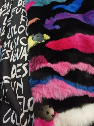 Abrigo Desigual pelo multicolor