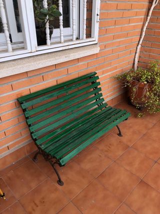 Banco de jardín metal y madera