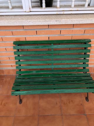 Banco de jardín metal y madera