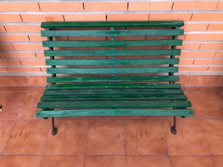 Banco de jardín metal y madera