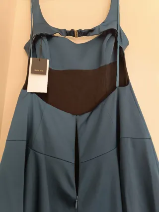 Vestido midi globo azul zara talla M