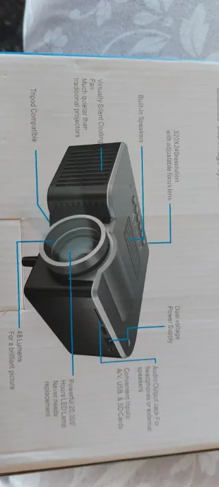 Miniproiettore bianco e nero