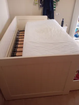 Cama Diván Blanca Cajonera