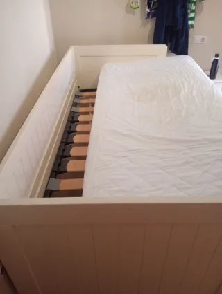 Cama Diván Blanca Cajonera