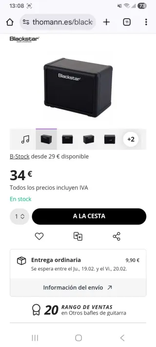 Caja extensión Blackstar Fly 3