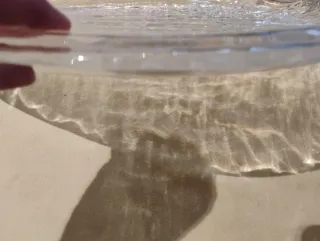 Grande e pesante piatto portata IVV in vetro