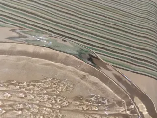 Grande e pesante piatto portata IVV in vetro