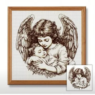 Kit Punto Cruz Ángel Bebé