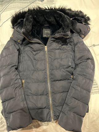 Plumífero Zara Azul Marino Talla XS