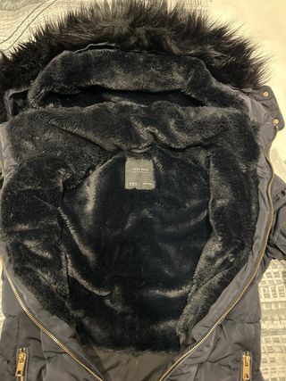 Plumífero Zara Azul Marino Talla XS