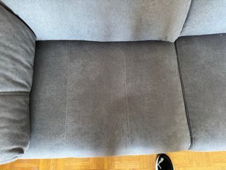 Sofá 2 plazas gris tela