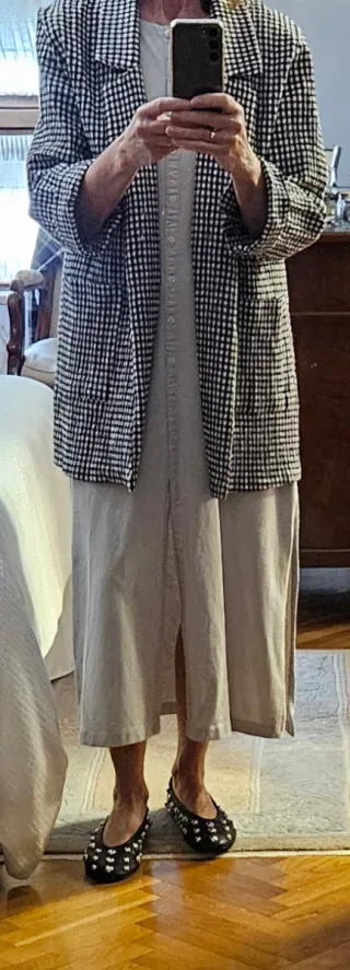 Vestido gris tejido camiseta